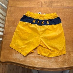 Nike Vibrant Yellow and Dark Blue Shorts